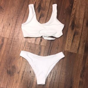 White zaful bikini